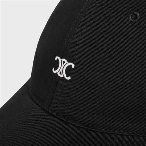 celine triomphe baseball cap black|Celine Triomphe Baseball Cap .